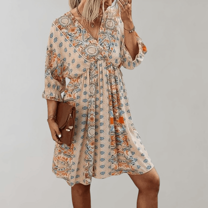 Chic Little V Neck Summer Dress