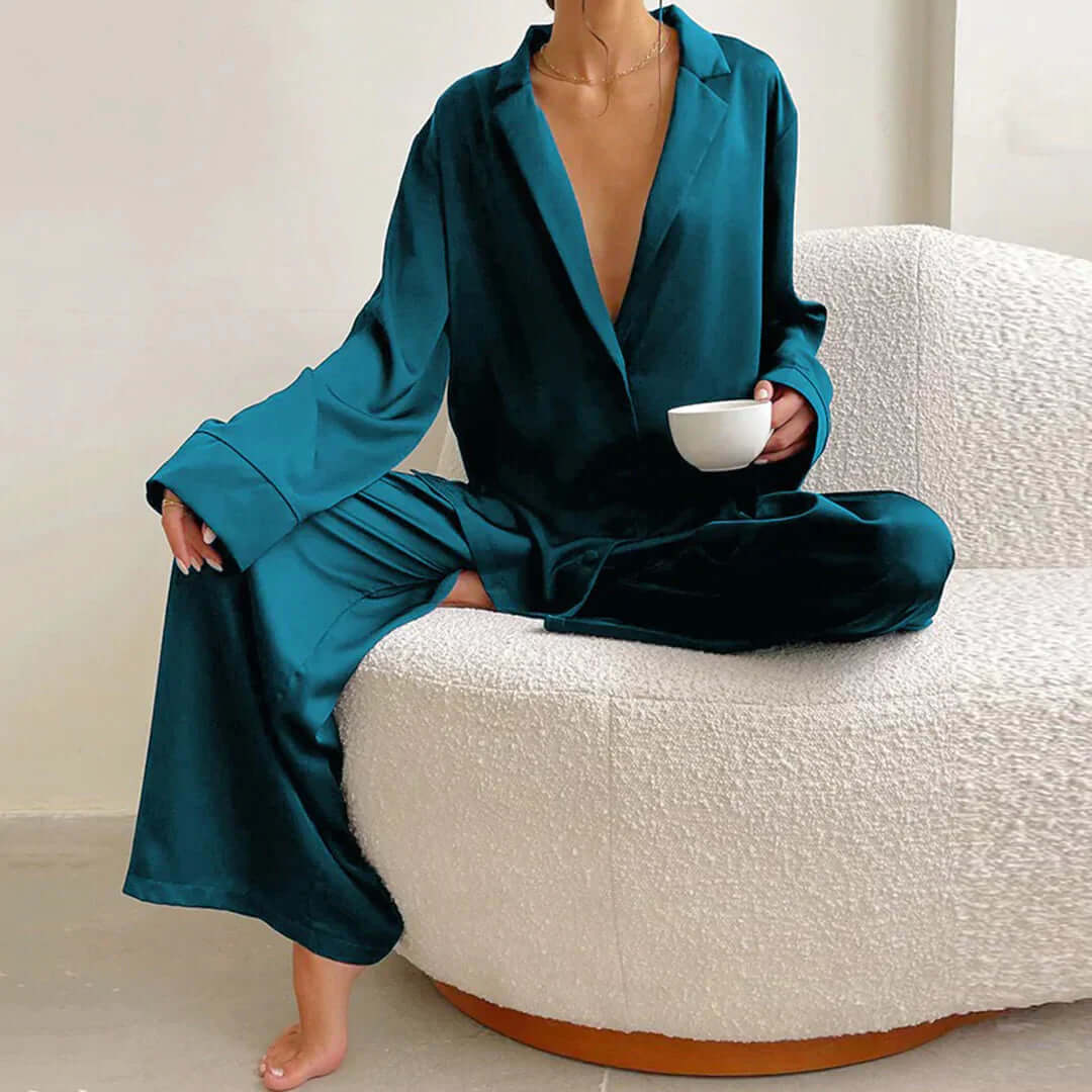 Ladies Classic Fit Shirt & Loose Pant Set