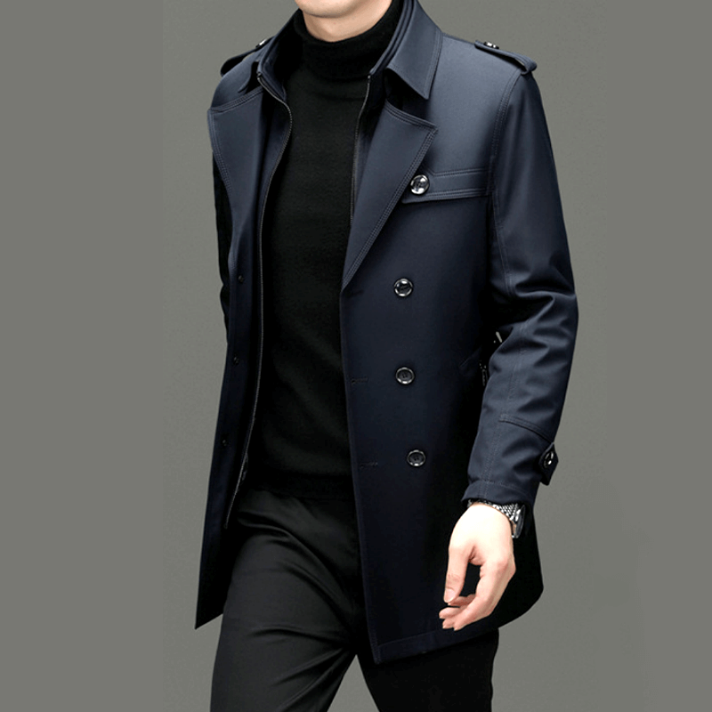 Classic Waterproof Long Coat for Men