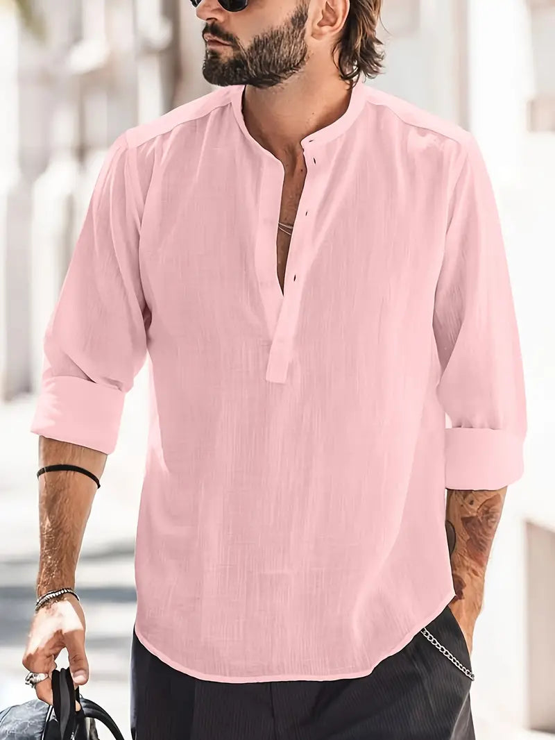 Variant image for Hugo Men's Linen Shirt – Classic Design, Breathable Comfort-7