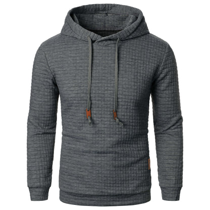 Relaxed Fit Plaid Hooded Sweatshirt