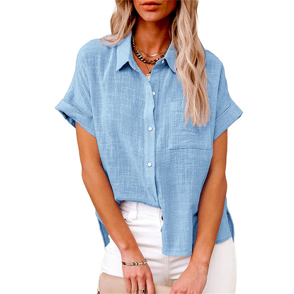 Comfortable Casual Button Shirt with Pocket