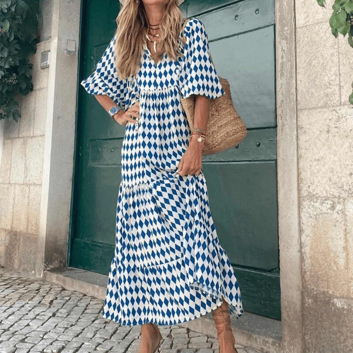 Colorful Patterned Casual Summer Dress