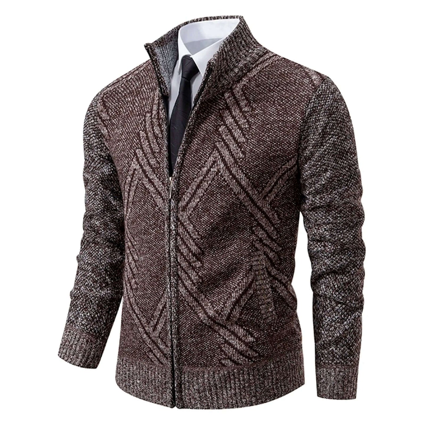 Men's Soft Crew Neck Sweater Cardigan