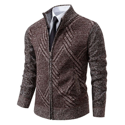 Men's Soft Crew Neck Sweater Cardigan
