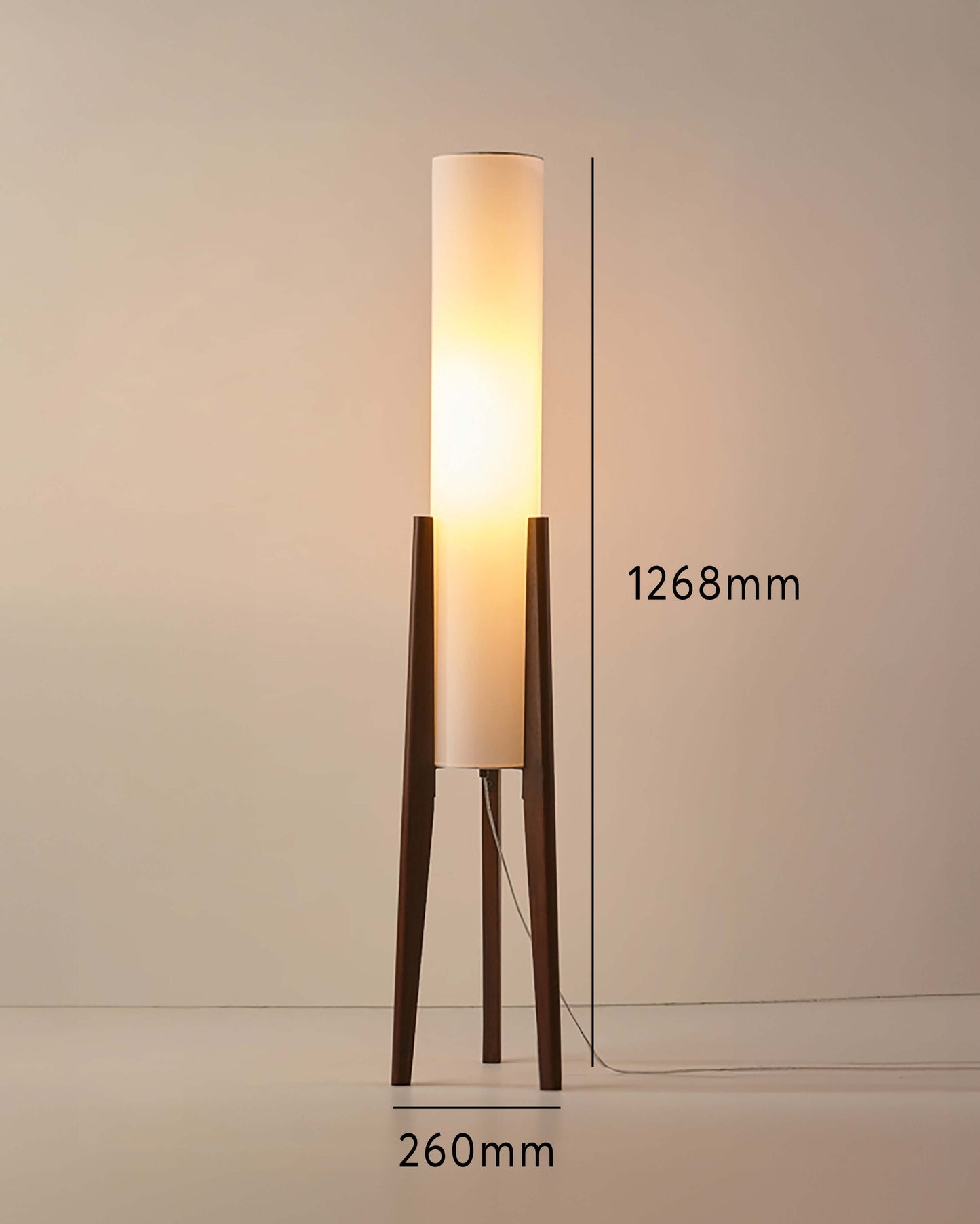 Natural Wooden Table Lamp with Linen Shade