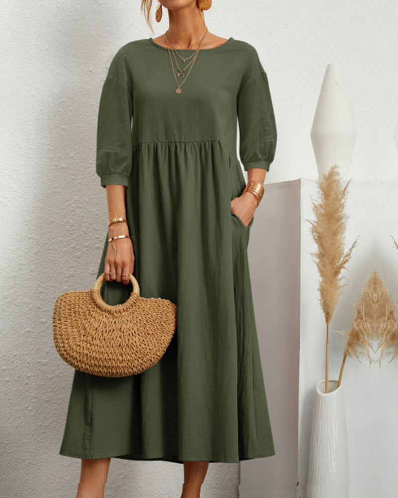 Loose Fit Bell Sleeve Dress
