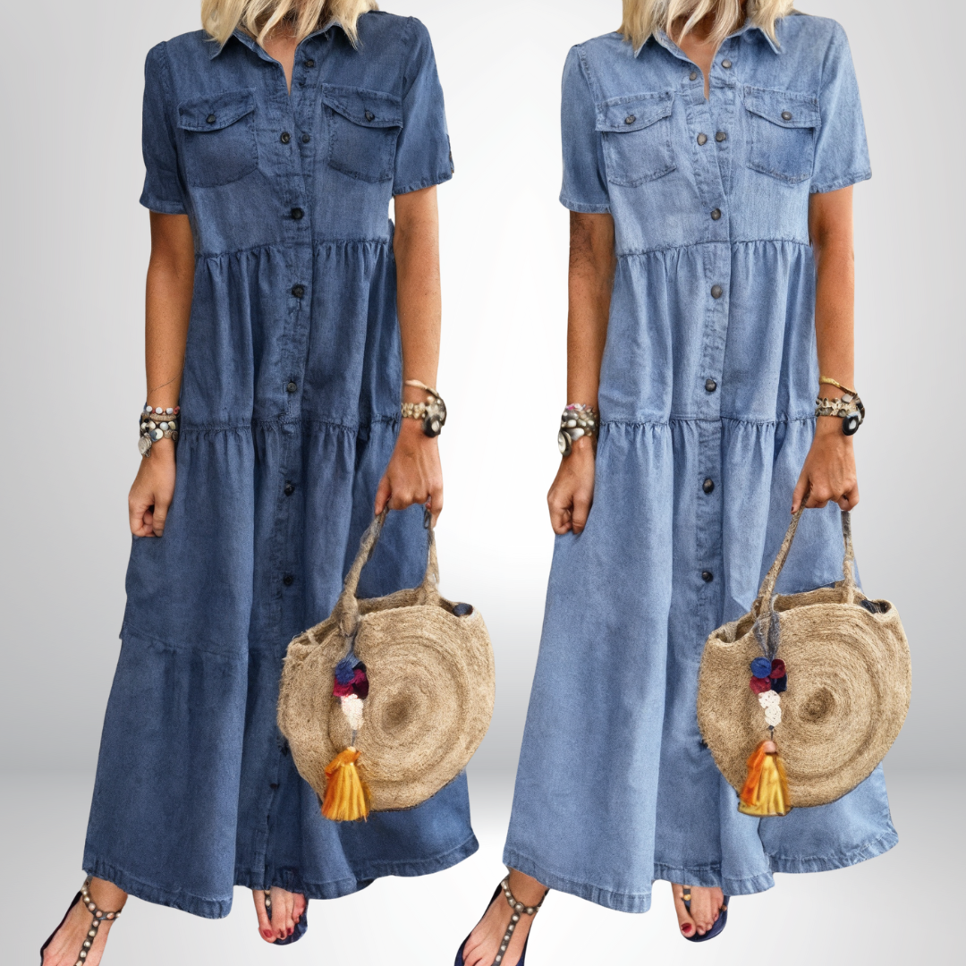 Comfortable Casual Blue Jeans Dress