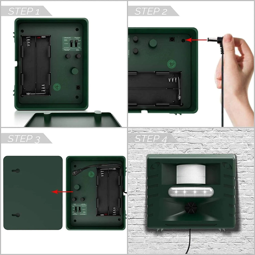 Outdoor Bird Repellent Ultrasonic Woodpecker Deterrent Device