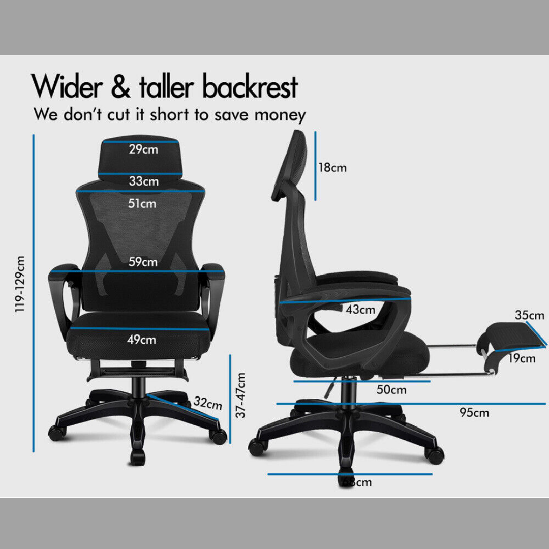 Comfortable Office Mesh Chair with Recline Function