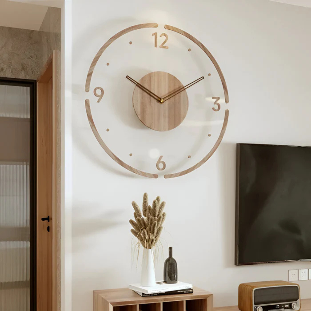 Stylish Wooden Wall Clock For Home Decoration