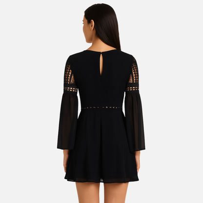 Women's Elegant Black Mini Cocktail Dress