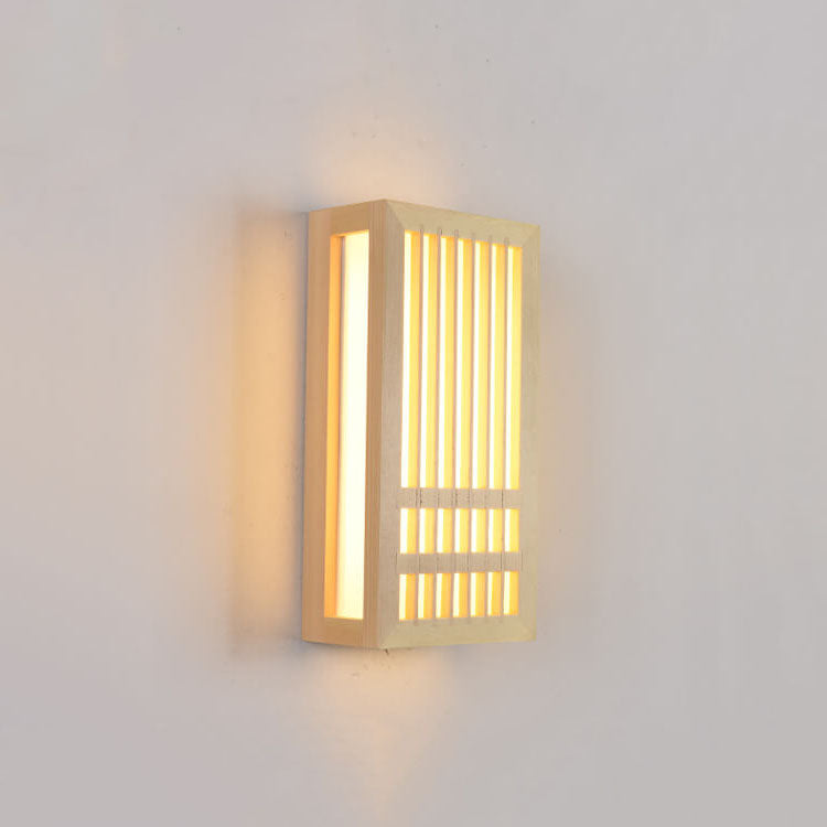 Simple Natural Wood LED Wall Light