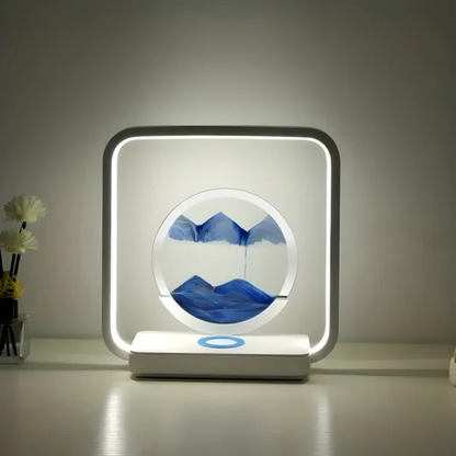 Colorful 3D LED Table Lamp with Moving Sand Design