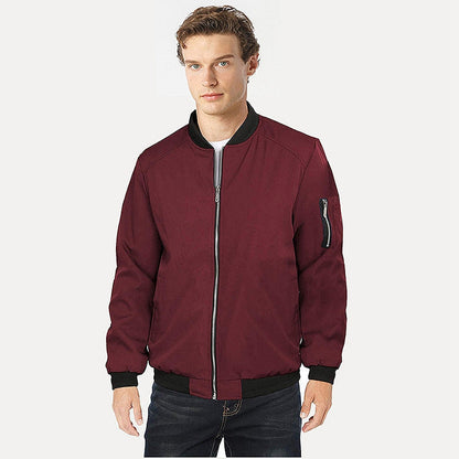 Men's Classic Zip-Up Flight Jacket