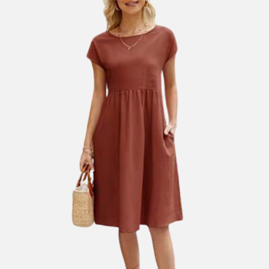 Women’s Linen Dress Short Sleeve