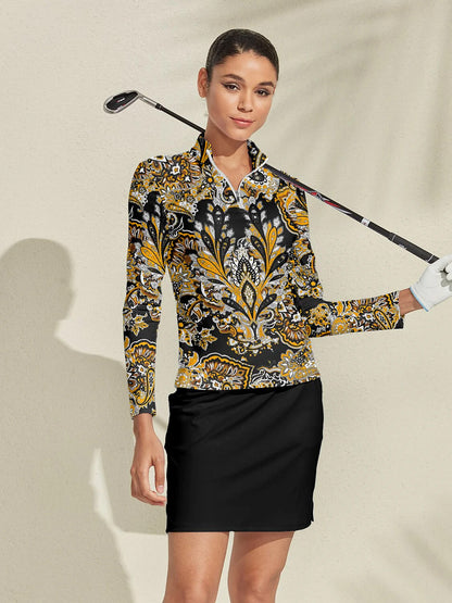 Women's Lightweight Golf Quarter Zip Shirt UPF 50+