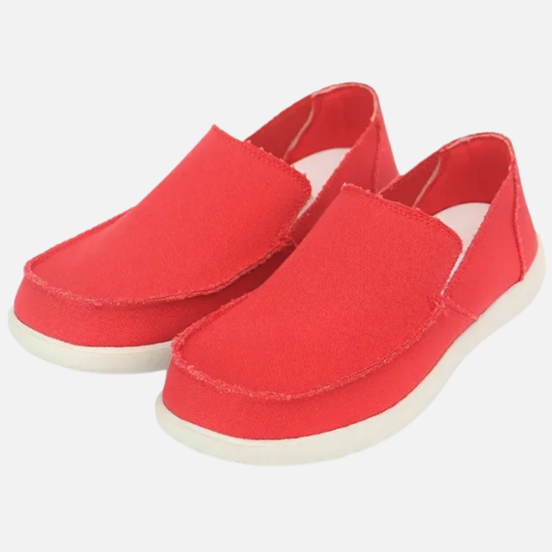 Men's Canvas Slip-On Loafers - Casual Lightweight Walking Shoes
