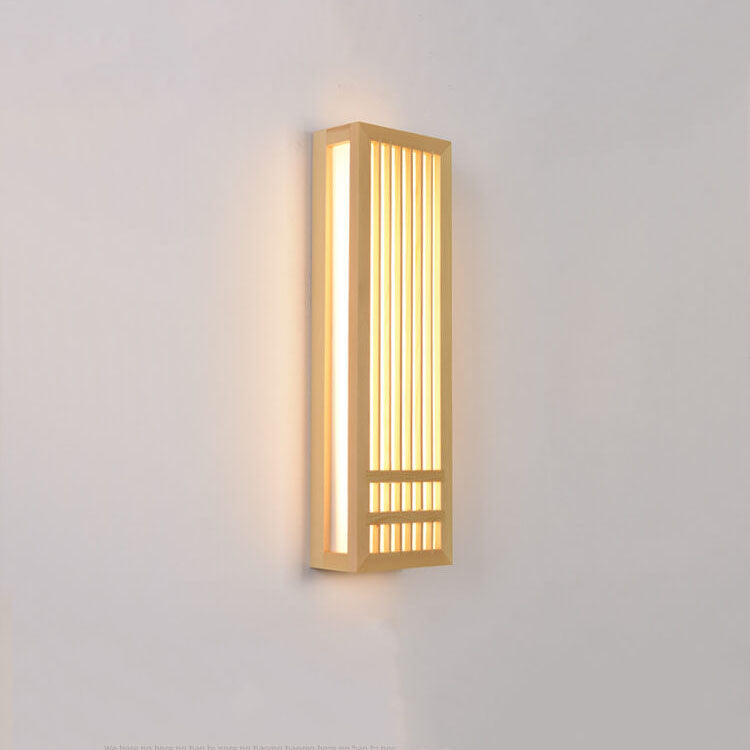 Simple Natural Wood LED Wall Light