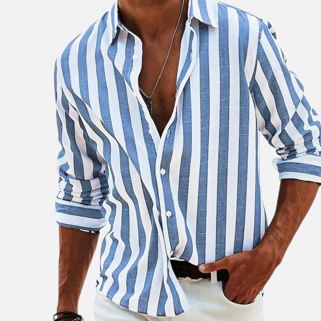 Men's Breathable Beach Striped Shirt