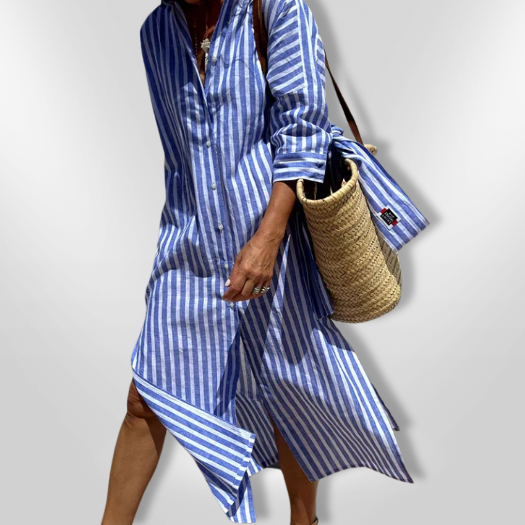 Summer | Striped shirt dress