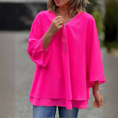 Variant image for Aria | Chiffon Blouse for Women - Elegant Summer Top-17