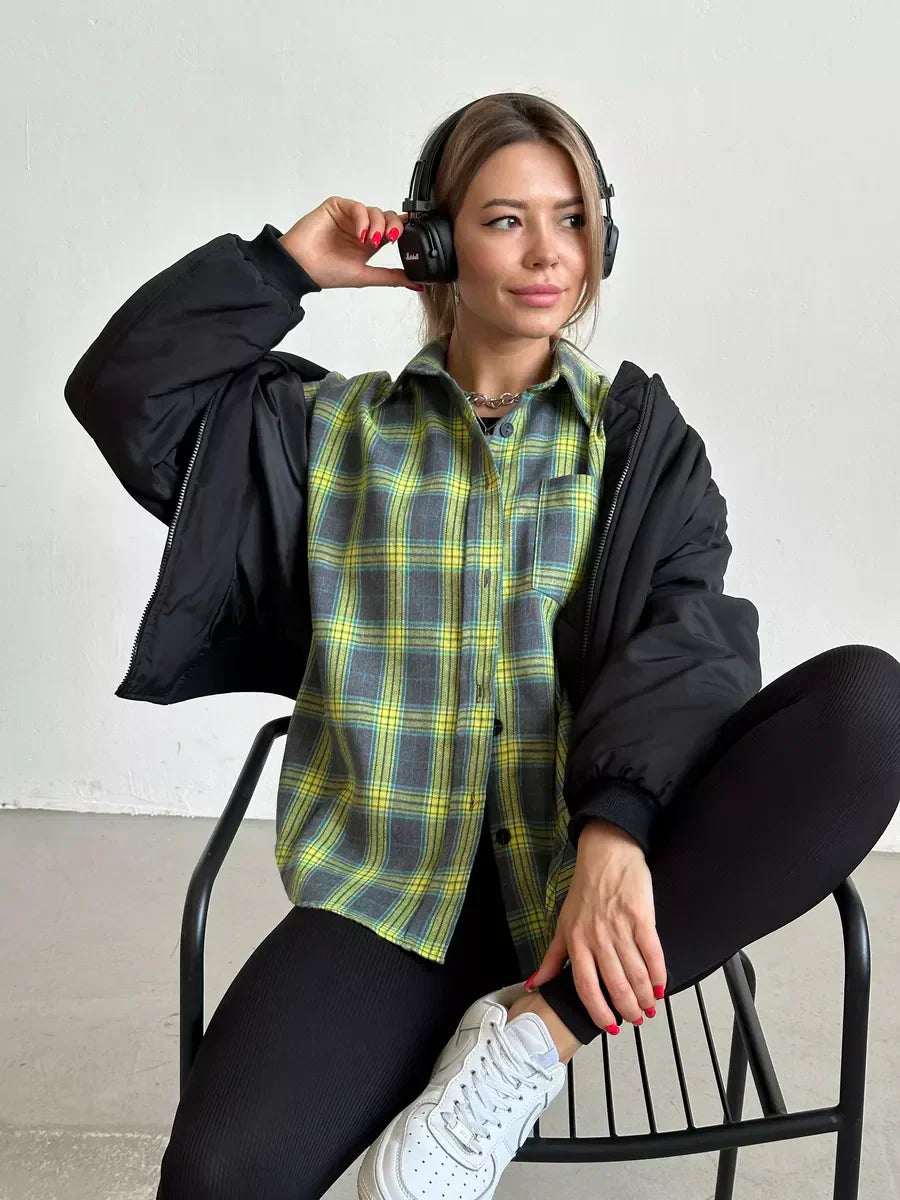 Classic Checkered Women's Flannel Shirt