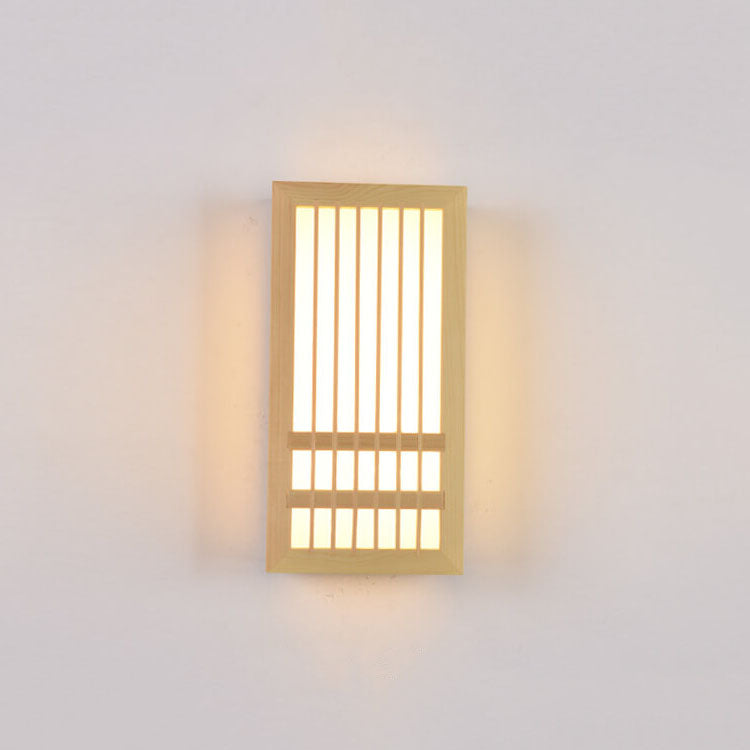 Simple Natural Wood LED Wall Light
