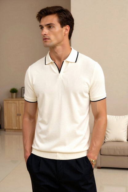 Classic Fit Short Sleeve Polo Shirt for Men
