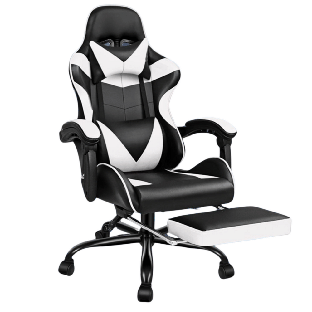 Ergonomic Gaming Chair with Massage and Footrest