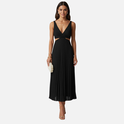 Women's Breathable V-Neck Midi Dress