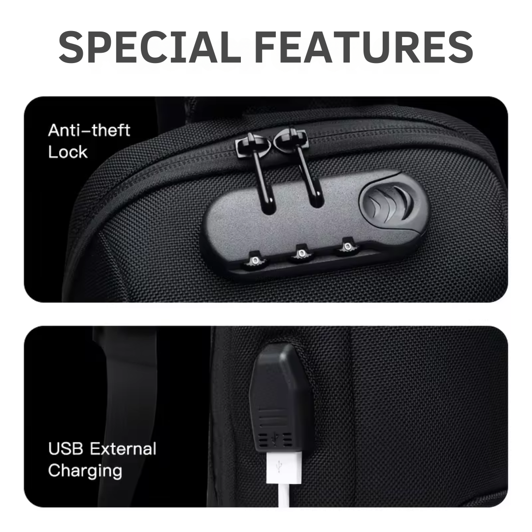 Safe Crossbody Purse with USB Charger