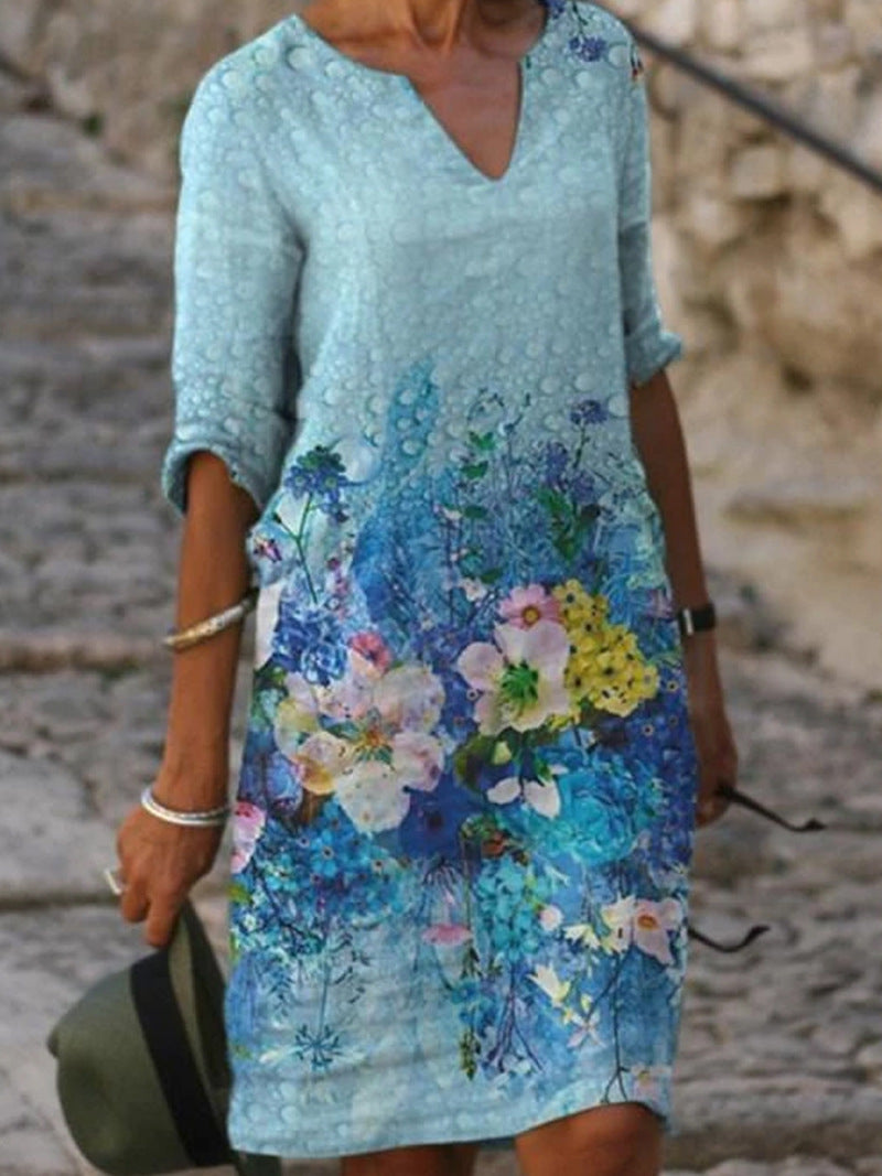 Pretty Flower Pattern Dress