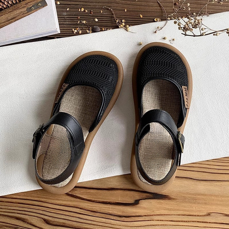 Beachy Brown Flat Sandal - Luxivelle