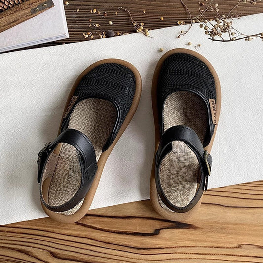 Beachy Brown Flat Sandal - Luxivelle