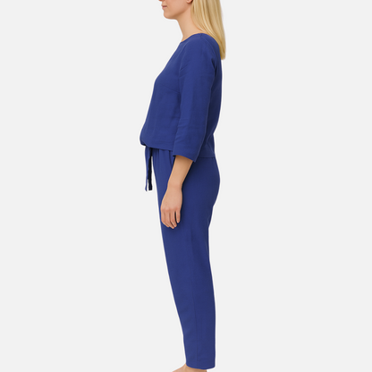 Women's Linen Co-ord Set - Breathable Summer Top & Trousers