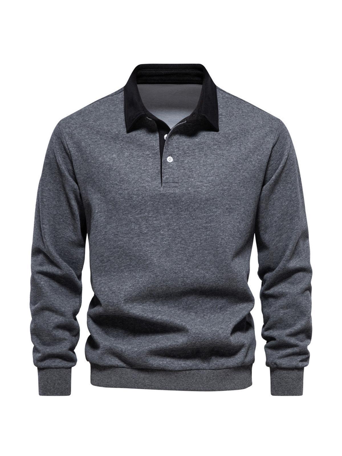 Classic Men's Golf Collar Sweatshirt