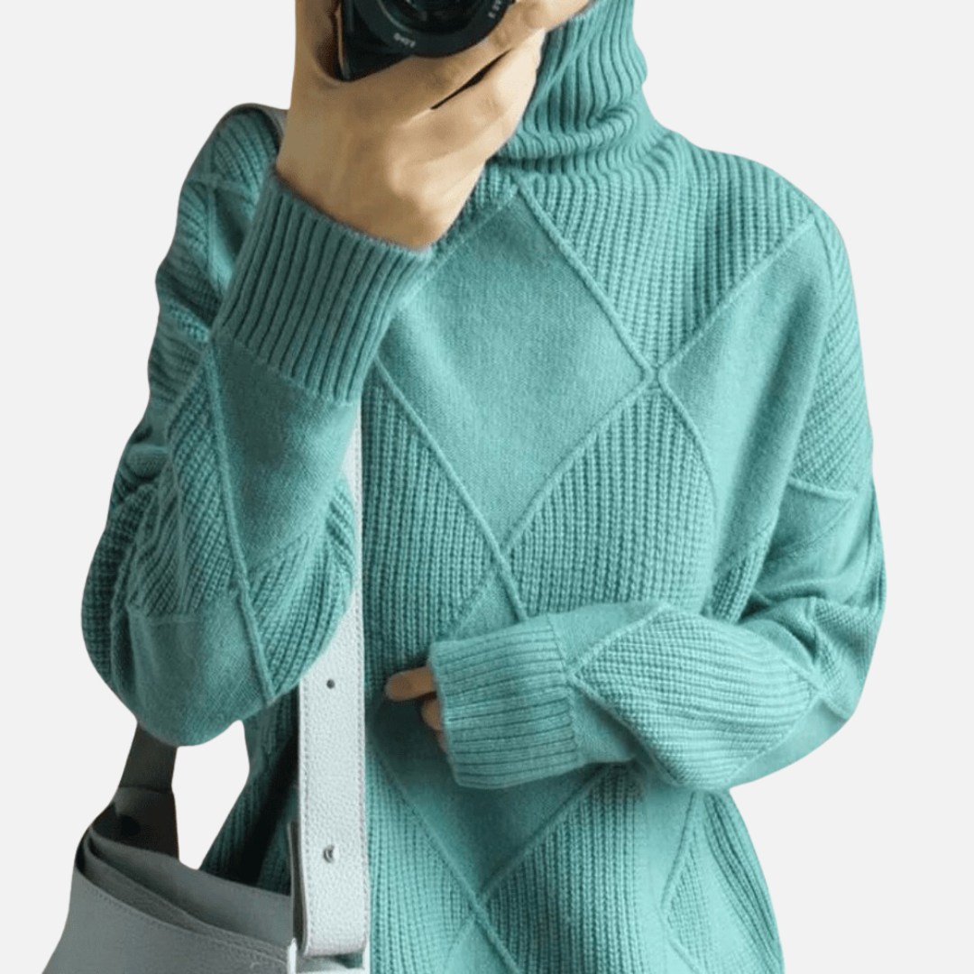 Women's Textured Turtleneck Sweater