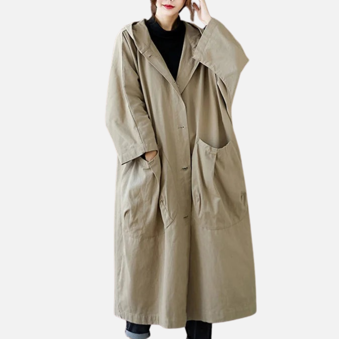 Women's Oversized Hooded Long Jacket