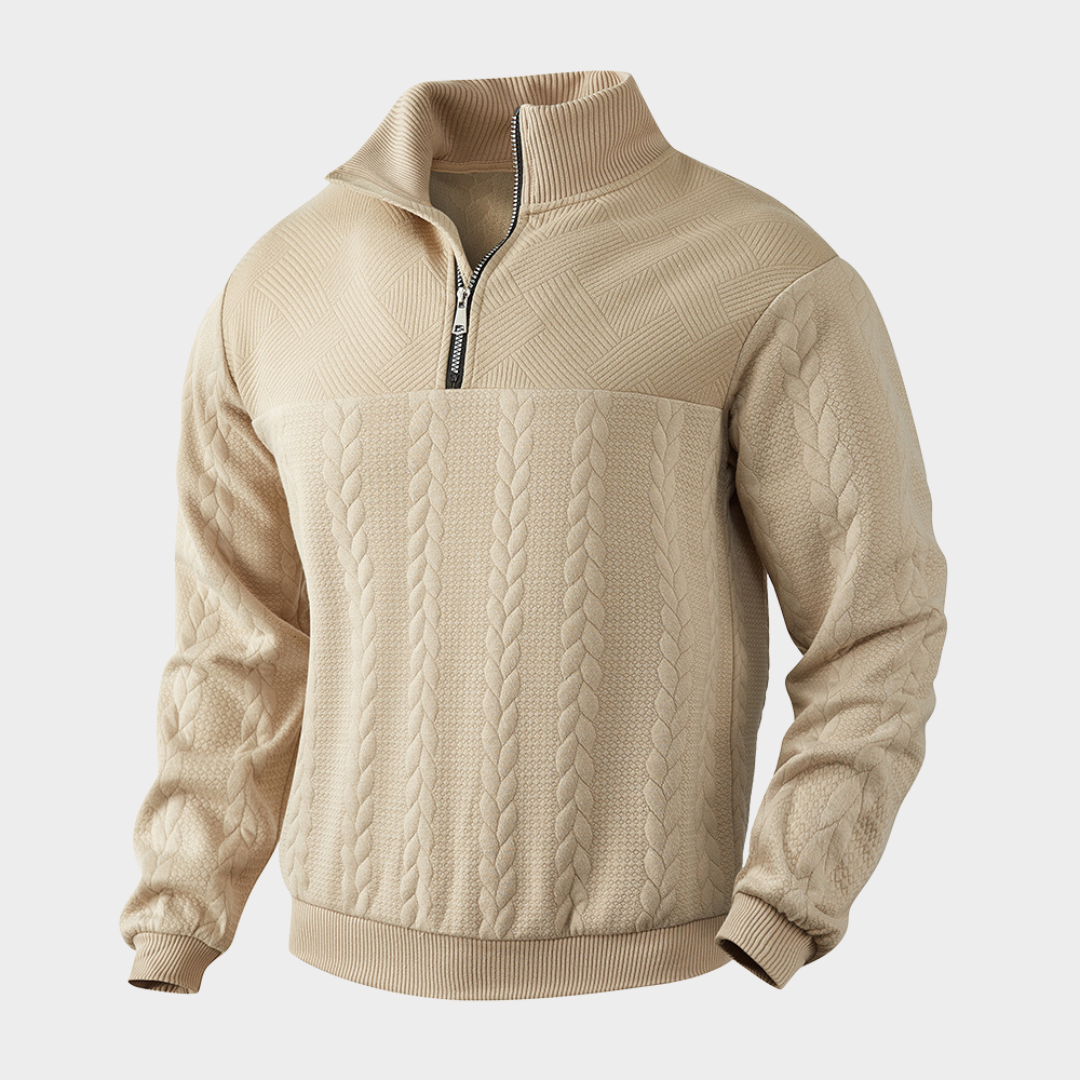 Luxury Quarter Zip Fleece Sweater