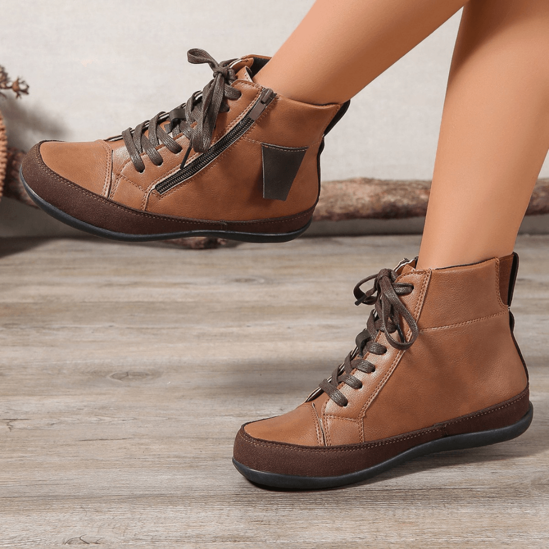 Luminous | Black Lace-Up Ankle Boots for Women 2