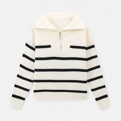 Ladies Classic Breton Style Sweater - Luxivelle