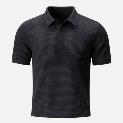 Men’s Waffle Short Sleeve Polo Shirt