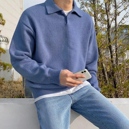 Seth | Luxury Wool Polo Sweater