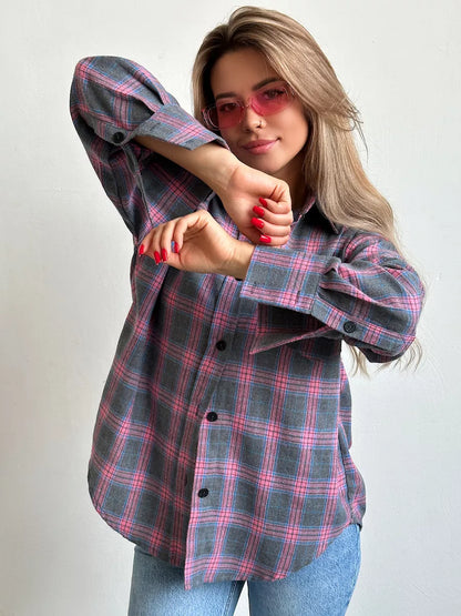 Classic Checkered Women's Flannel Shirt
