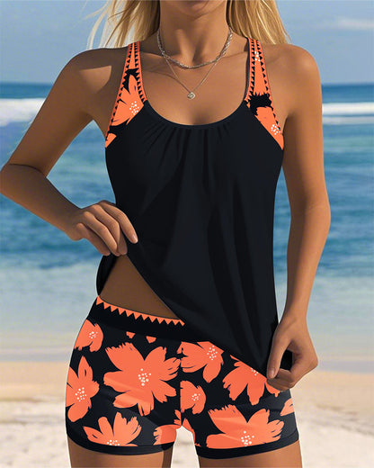 Tropical Floral Swim Tankini