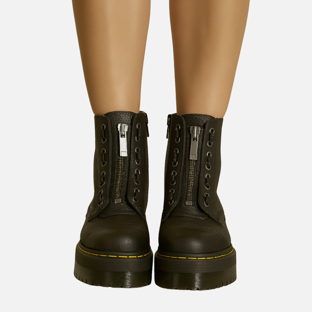 Women's Platform Boots Leather