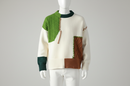 Colorful Quilted Sweatshirt - Luxivelle