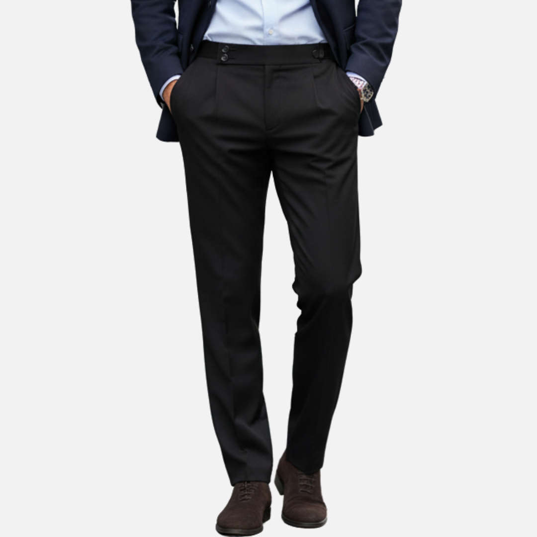Men’s Slim Fit Dress Pants - Classic Tailored Formal Trousers