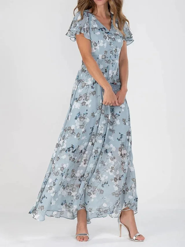 Elegant Belly Concealing Party Dress